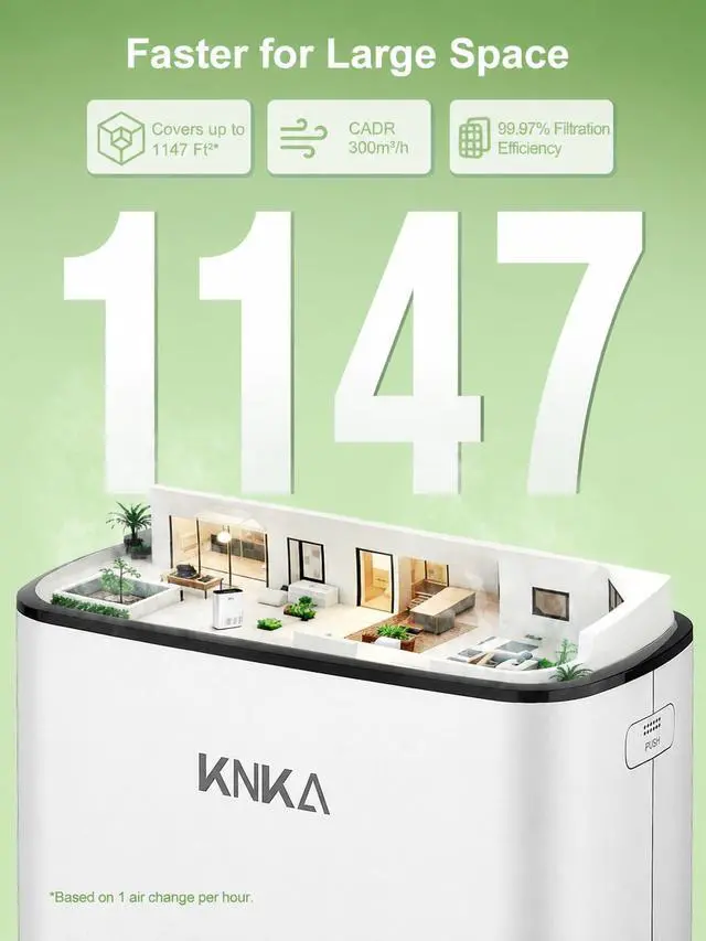 Alt view image 2 of 7 - Air Purifiers for Home Bedroom Up to 1147 Ft² in 1 Hr, APH3000, White
