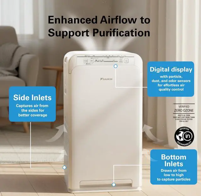 Alt view image 5 of 7 - MCB50YSAU Room Air Purifier for Home, HEPA, Activated Carbon, Pre-Filter and UVC LED Light, Zero Ozone Product, CARB Certified, 10.5 x 10.5 x 19.5 in