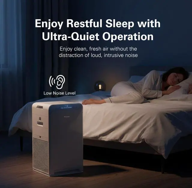 Alt view image 6 of 7 - MCB50YSAU Room Air Purifier for Home, HEPA, Activated Carbon, Pre-Filter and UVC LED Light, Zero Ozone Product, CARB Certified, 10.5 x 10.5 x 19.5 in