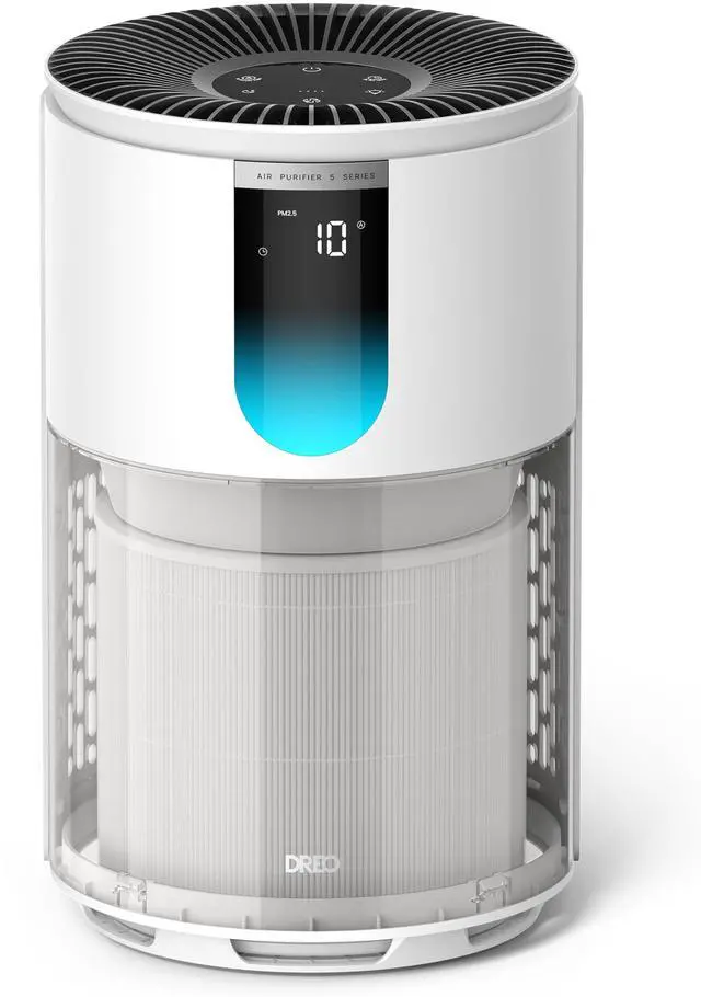 Main image of Air Purifier for Home, Up to 1176 ft², HEPA Air Cleaner for Large Rooms & Bedrooms, Pets, Smoke, Dust, Pollen & Odors, PM2.5 Monitor, Auto, Turbo & Quiet Sleep Mode, 4 Speeds, DR-HAP009(Dreo 539)