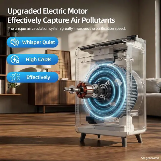 Alt view image 6 of 7 - Air Purifier for Home Large Room
