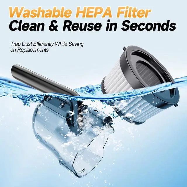 Alt view image 6 of 7 - Cordless Handheld Vacuum Cleaner Compatible with DeWalt 20V Battery
