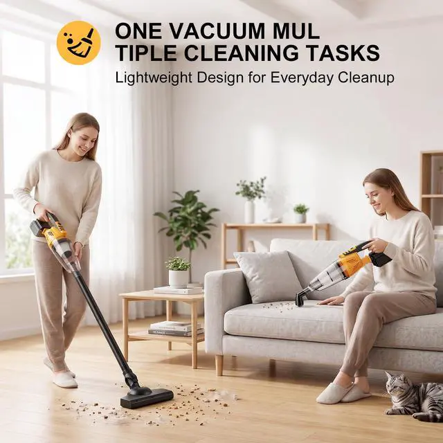 Alt view image 7 of 7 - Cordless Handheld Vacuum Cleaner Compatible with DeWalt 20V Battery