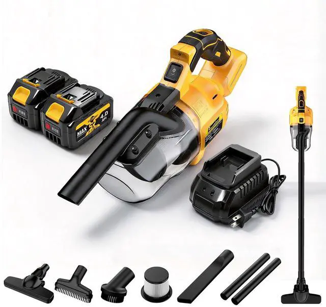 Main image of Handheld Vacuum Cordless 20V with 2-Pack 4Ah Batteries and Charger, 5-in-1 Car Vacuum with 400W Powerful Motor, Lightweight Portable for Home, Car, Pet Hair