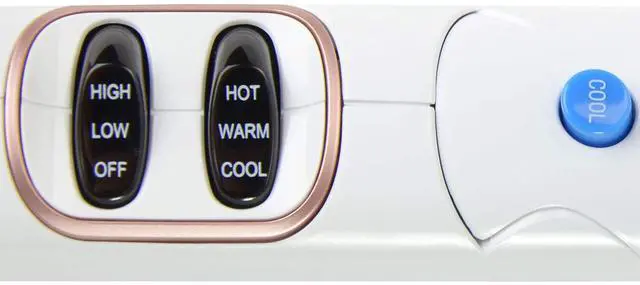Alt view image 5 of 5 - Travel Hair Dryer, Double-Ceramic Design, Foldable Handle, White