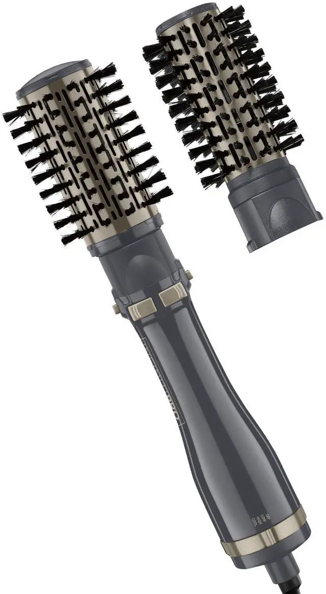 Main image of InfinitiPRO Blow Dryer Brush Set, Rotating, 2" & 1" Brush Heads