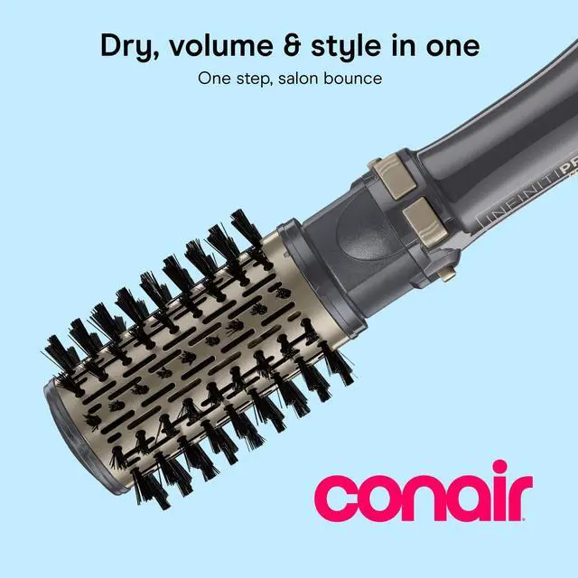 Alt view image 2 of 7 - InfinitiPRO Blow Dryer Brush Set, Rotating, 2" & 1" Brush Heads