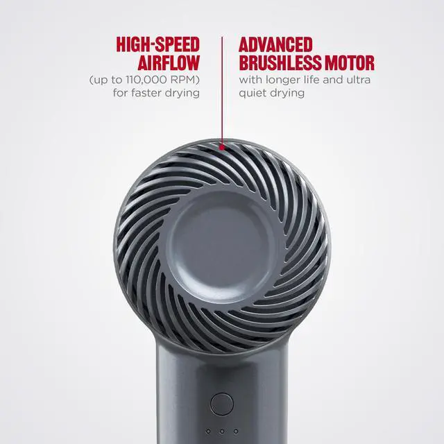 Alt view image 3 of 7 - PowerMove Hair Dryer, Lightweight Blow Dryer with Salon-Quality Performance, Quicker Drying Powered by Advanced BLDC Motor