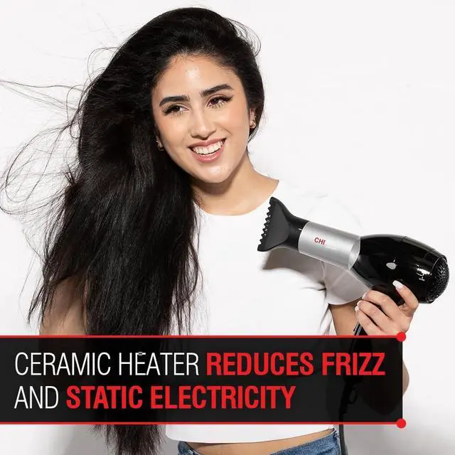 Alt view image 2 of 6 - Pro Hair Dryer, Ceramic Heater Reduces Frizz & Static Electricity, Helps Dry Hair Faster & Promotes Moisture & Shine