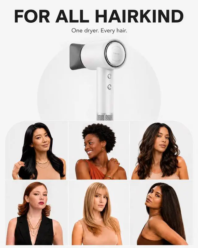 Alt view image 5 of 7 - Hair Dryer Professional High-Speed Ionic Blow Dryer 110,000 RPM, Compact Hair Dryer with Magnetic Diffuser, Fast Drying with Brushless Motor Low Noise Smart Temperature Control-H11