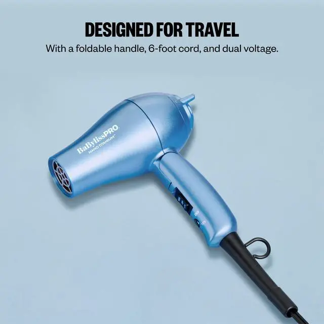 Alt view image 6 of 7 - The Traveler Folding Hair Dryer with Concentrator, 1000w