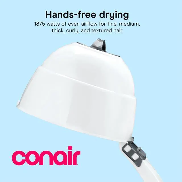 Alt view image 2 of 7 - Bonnet Hair Dryer with Carrying Handle, Adjustable Height, 1875W