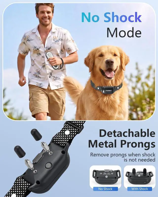 Alt view image 5 of 7 - Shock Collar for Dogs - 4000FT Dog Training Collar with Remote, IPX7 Waterproof 4 Modes(Beep/Vibration/Shock/Safe) Dog Shock Collar, Rechargeable E-Collar for Small Medium Large Dogs(Dark Grey)