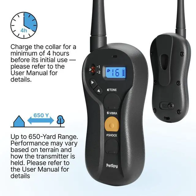 Alt view image 3 of 7 - Shock Collar for Dogs-Waterproof Dog Shock Collar with Remote Control,Vibration,Electric Shock,Beep-E Collar for Dogs Training,Collar with Remote for 10-140 LBS