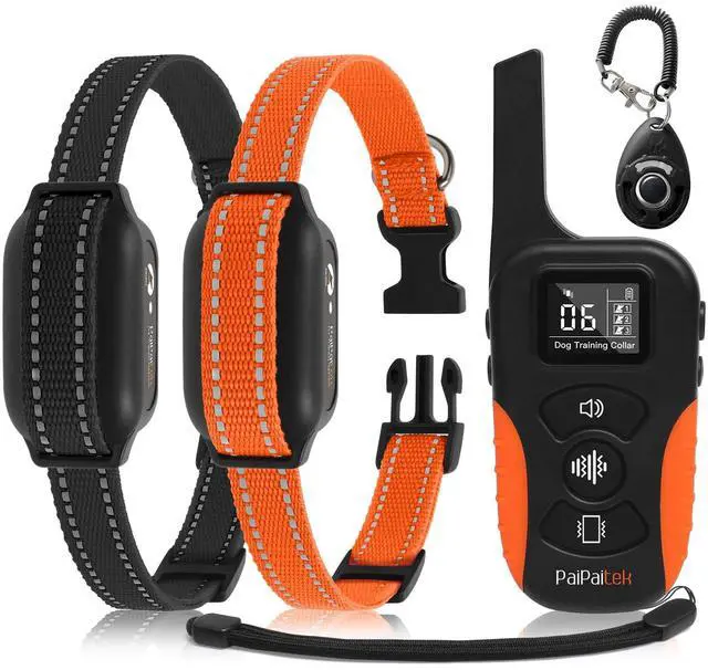 Main image of Dog Vibration Collar with Controller for 2 Dogs No Shock, 9 Types of Beeps and Vibrations, 3300ft Range & Upgraded Waterproof Training Collar for Dogs 5-120lbs - No Prongs