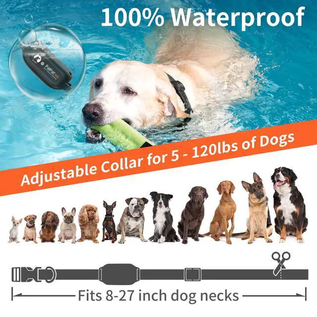 Alt view image 3 of 7 - Dog Vibration Collar with Controller for 2 Dogs No Shock, 9 Types of Beeps and Vibrations, 3300ft Range & Upgraded Waterproof Training Collar for Dogs 5-120lbs - No Prongs