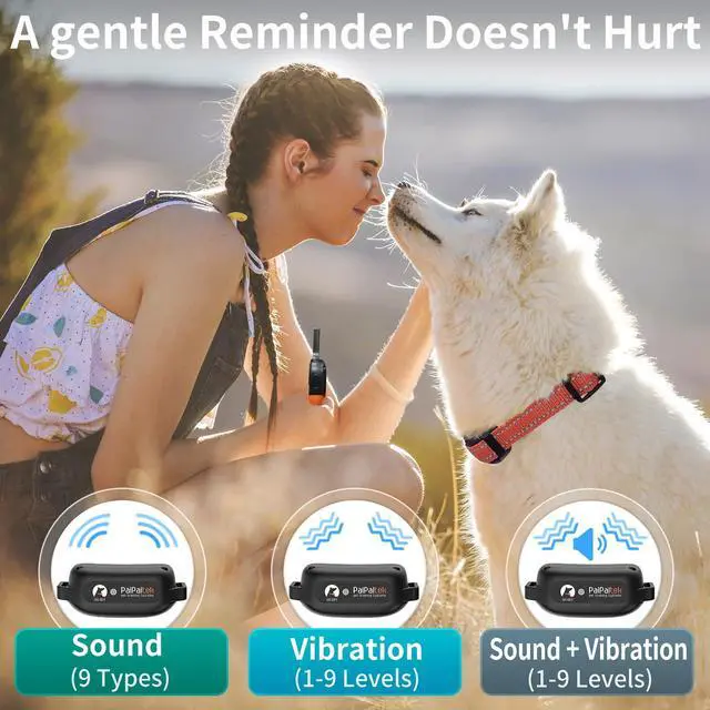 Alt view image 6 of 7 - Dog Vibration Collar with Controller for 2 Dogs No Shock, 9 Types of Beeps and Vibrations, 3300ft Range & Upgraded Waterproof Training Collar for Dogs 5-120lbs - No Prongs