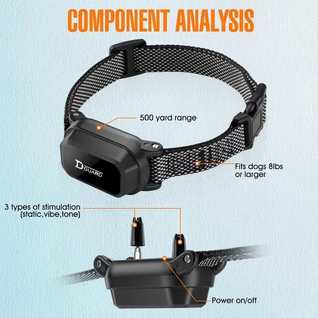 Alt view image 7 of 7 - Shock Collar for Dogs, Dog Training Collar with Remote Control 3500FT, 3 Training Modes, IP67 Waterproof E Collar for Small Medium Large Dogs 18-120 lbs