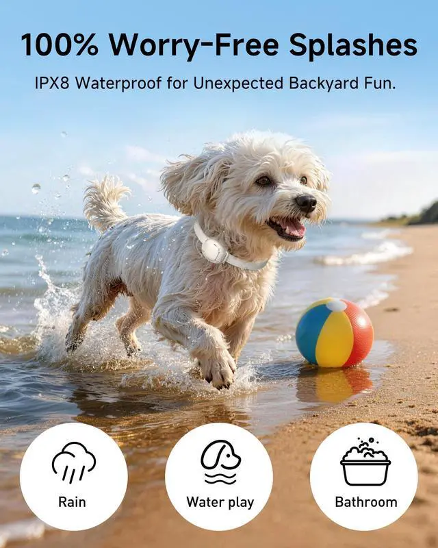 Alt view image 4 of 7 - Shock Collar for Small Dogs 5-30lbs -IPX8 Waterproof,White