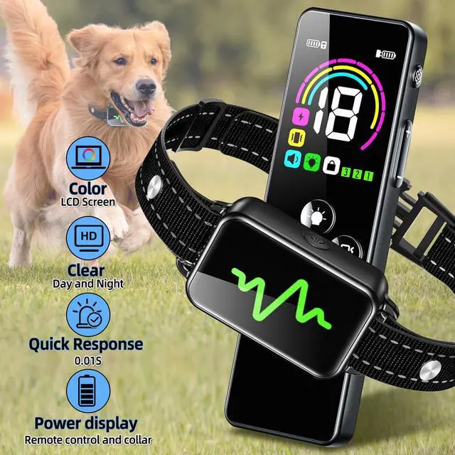 Alt view image 5 of 7 - Dog Training Collar, Dog Shock Collar with Remote Control, 4 Training Modes Vibration, Beep, Shock, IP67 Waterproof Keypad Lock Rechargeable E-Collar for All Breed