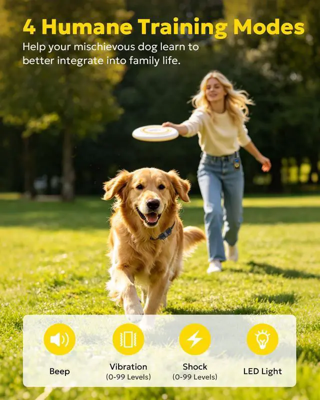 Alt view image 2 of 7 - Dog Shock Collar with Remote, Dog Training Electric Collar, IPX8 Waterproof