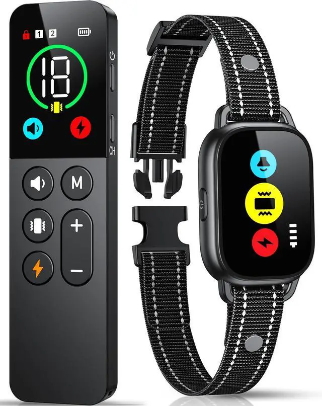 Main image of Dog Training Collar with Remote, Smart Dog Shock Collar with 3 Training Modes and Training Icons, Waterproof Electric Dog Shockers for Large and Medium Dogs (8-120 LBS)