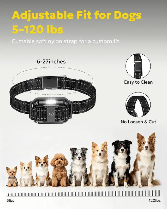 Alt view image 7 of 7 - Dog Shock Collar with Remote, Dog Training Electric Collar, IPX8 Waterproof