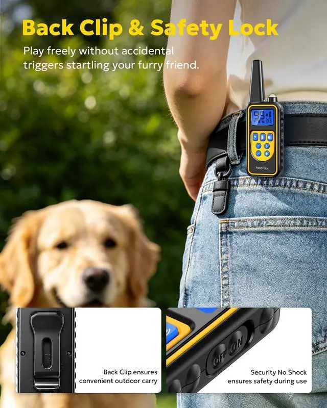 Alt view image 6 of 7 - Dog Shock Collar with Remote, Dog Training Electric Collar, IPX8 Waterproof