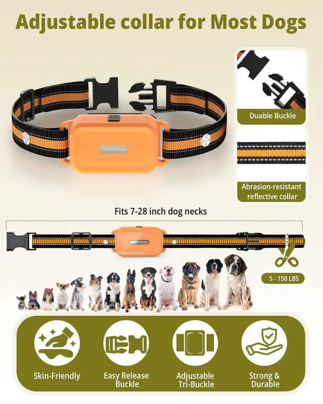 Alt view image 5 of 7 - 3 Dog Shock Collar with Remote Control (5150Lbs), 4400FT Waterproof Training Collar for Dogs 3 Pack 5 Training Modes Rechargeable Electric Dog Collar with Light, E collars for Small Medium Large Dogs