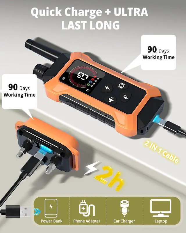 Alt view image 7 of 7 - 3 Dog Shock Collar with Remote Control (5150Lbs), 4400FT Waterproof Training Collar for Dogs 3 Pack 5 Training Modes Rechargeable Electric Dog Collar with Light, E collars for Small Medium Large Dogs