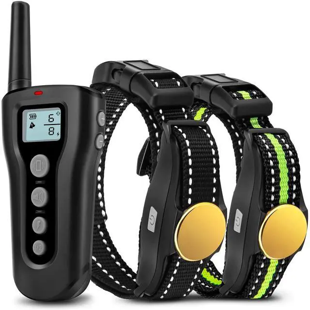 Main image of Dog Training Collar 2 Dogs Upgraded 1000ft Remote Rechargeable Waterproof Electric Shock Collar with Beep Vibration Shock for Small Medium Large Dogs (15lbs - 120lbs)