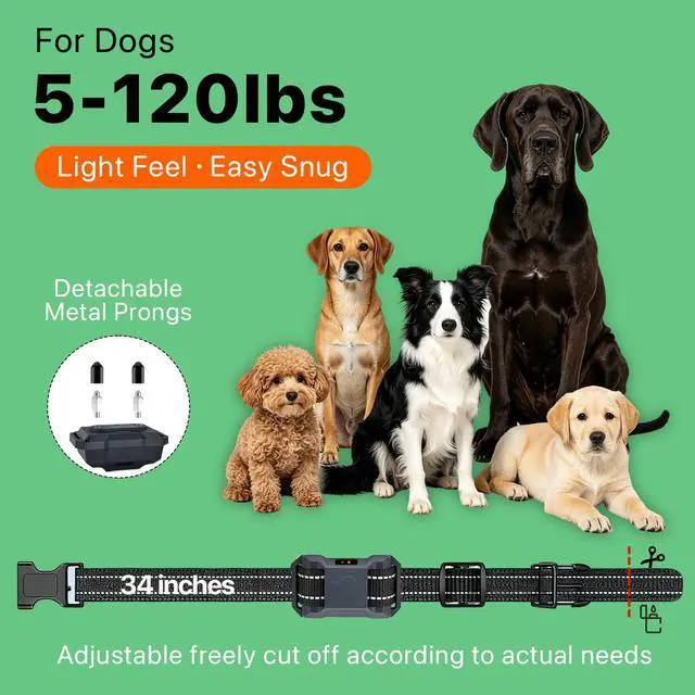 Alt view image 5 of 7 - Bluetooth 4G Dog Shock Collar, Unlimited Dog Training Collar with Remote Control Beep Vibration(116) Safe Shock(199), Rechargeable Waterproof Shock Collar for Dogs 5-120lbs, Small Medium Large