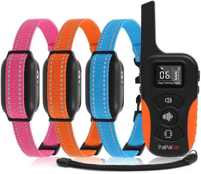 Main image of No Shock Dog Training Collar for 3 Dogs, 9 Levels Vibration & Beep, Waterproof Vibrating Dog Collar with Remote 3300ft, Buzz Collar for Small Medium Large Dogs 5-120 lbs - No Prongs