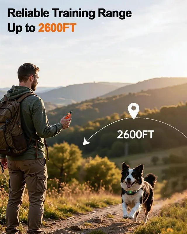 Alt view image 4 of 7 - Dog Shock Collar with 4 Training Modes, IPX7 Waterproof Dog Training Collar with IPX4 Remote, 2600FT Electric Collar with Beep, Shock, Vibration & Shock Boost for All Breeds