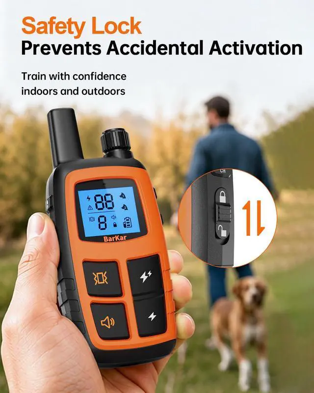 Alt view image 6 of 7 - Dog Shock Collar with 4 Training Modes, IPX7 Waterproof Dog Training Collar with IPX4 Remote, 2600FT Electric Collar with Beep, Shock, Vibration & Shock Boost for All Breeds
