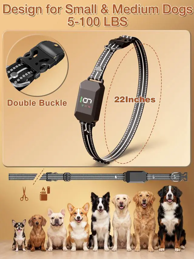 Alt view image 3 of 7 - Shock Collar for Small Dogs, Dog Training Collar with Remote