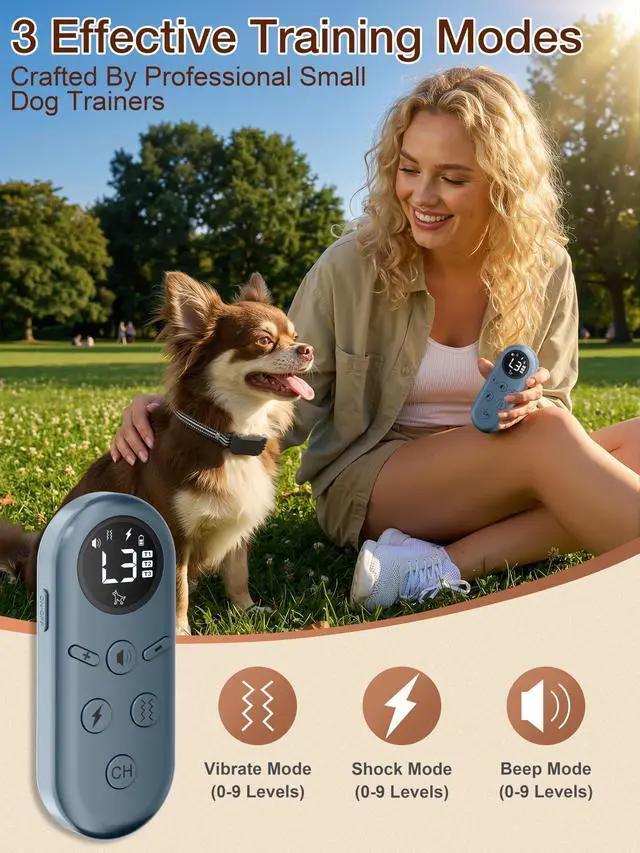 Alt view image 2 of 7 - Shock Collar for Small Dogs, Dog Training Collar with Remote