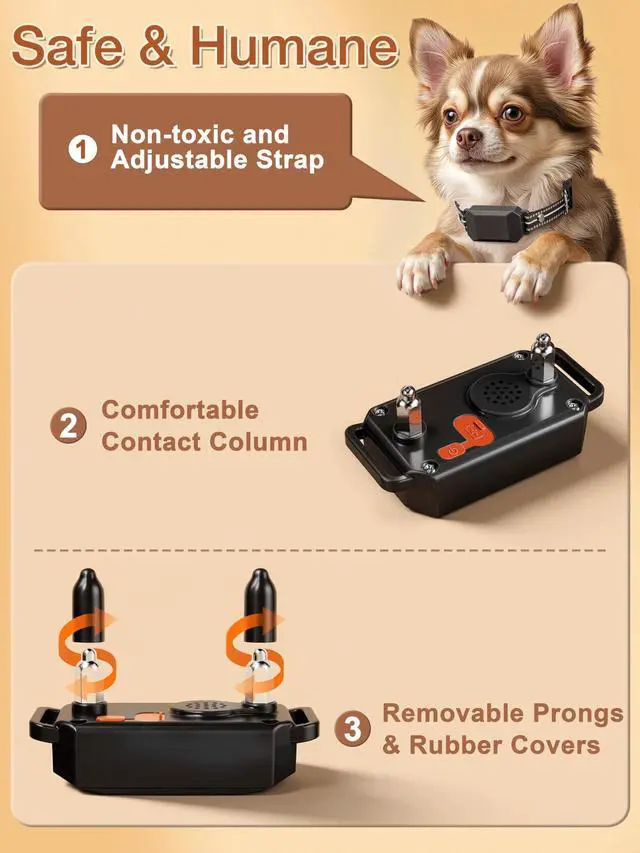 Alt view image 6 of 7 - Shock Collar for Small Dogs, Dog Training Collar with Remote
