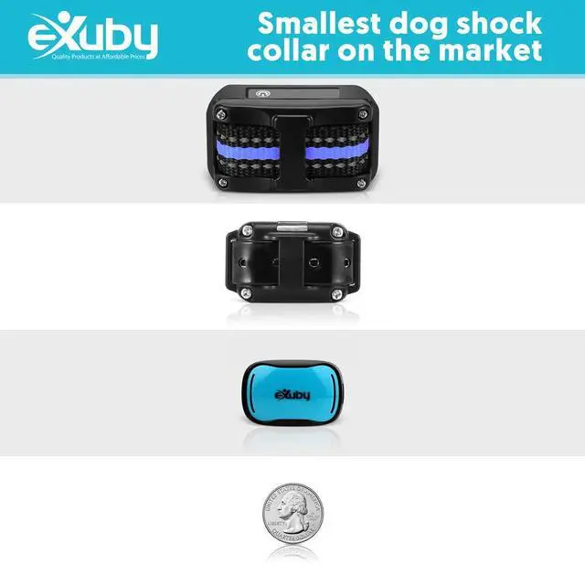 Alt view image 3 of 7 - Tiny Shock Collar for Small Dogs 5-15lbs - Smallest Collar on The Market - Sound, Vibration, & Shock - 9 Intensity Levels - Pocket-Size Remote - Long Battery Life - Water-Resistant (Teal)