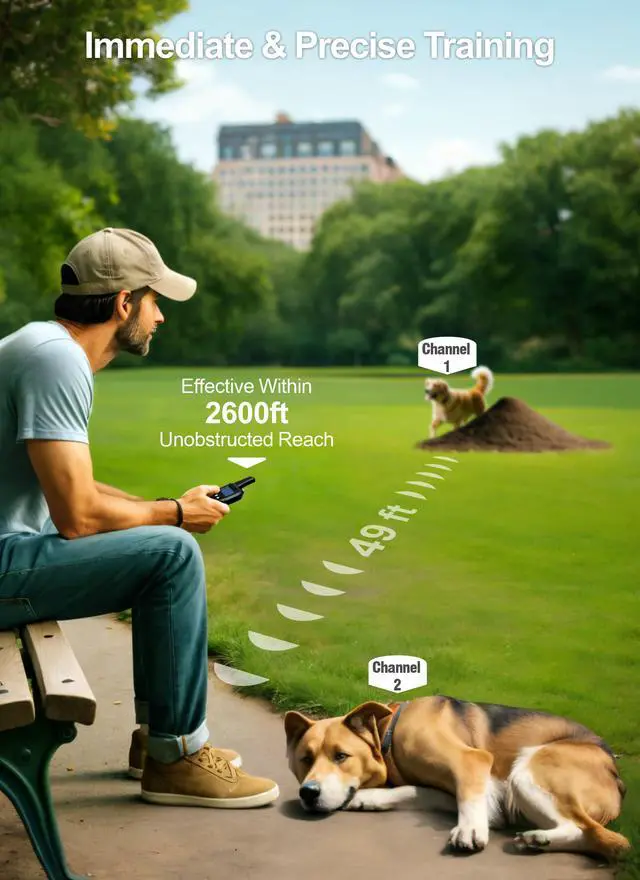 Alt view image 4 of 7 - Dog Training Collar with Remote - 2 Pack Shock Collar for Medium Large Dogs