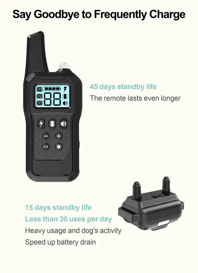 Alt view image 7 of 7 - Dog Training Collar with Remote - 2 Pack Shock Collar for Medium Large Dogs