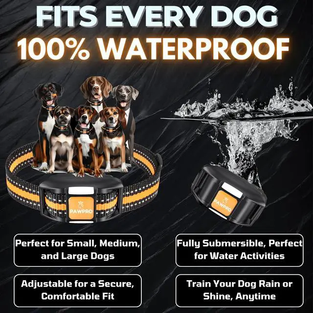Alt view image 6 of 7 - Dog Shock Collar with Remote, Unmatched 4-Mile Range, Night-Light Mode, Training Guide Included, 124 Training Levels & 4 Modes, Beep Vibration Shock, Waterproof Rechargeable, Fits All Dogs (1 Collar)