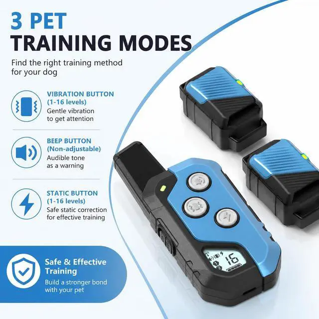 Alt view image 3 of 7 - Shock Collar for Dogs, Dog Training Collar with Remote for 2 Dogs