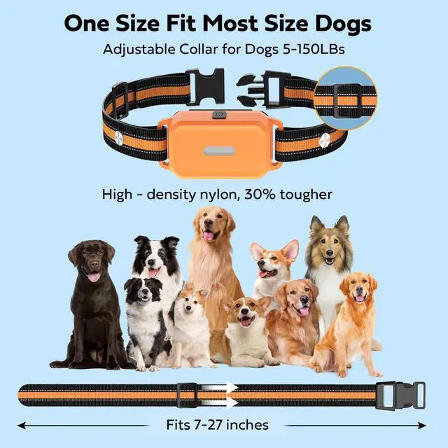 Alt view image 4 of 7 - Dog Shock Collar with Light 2 Pack (5150Lbs), 4400FT Waterproof 2 Dog Training Collar with Remote Control 5 Training Modes Rechargeable Electric Dog Collar, E Collars for Small Medium Large Dogs