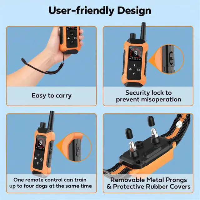 Alt view image 6 of 7 - Dog Shock Collar with Light 2 Pack (5150Lbs), 4400FT Waterproof 2 Dog Training Collar with Remote Control 5 Training Modes Rechargeable Electric Dog Collar, E Collars for Small Medium Large Dogs