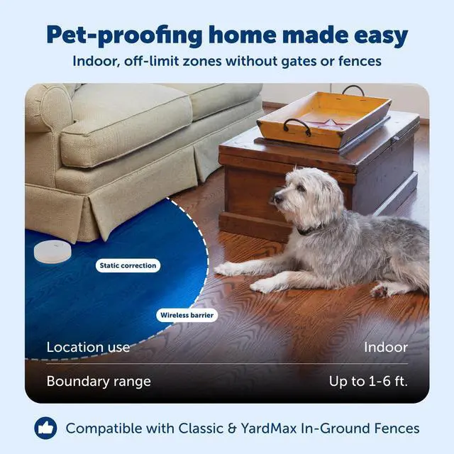 Alt view image 3 of 7 - Pawz Away Indoor Wireless Pet Barrier, Electric Training System for Dogs & Cats with Receiver Collar