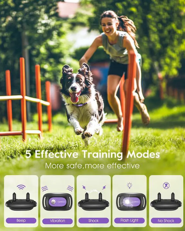 Alt view image 5 of 7 - Dog Shock Collar 2 Dogs (8-140Lbs),4200FT Dog Training Collar