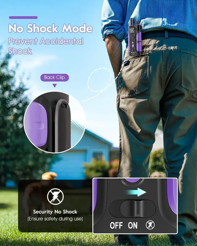 Alt view image 7 of 7 - Dog Shock Collar 2 Dogs (8-140Lbs),4200FT Dog Training Collar