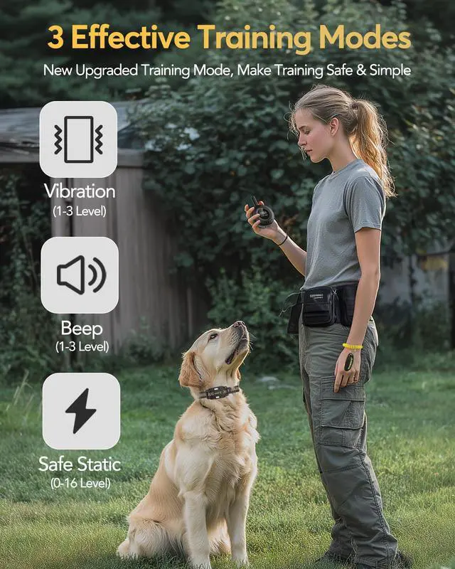 Alt view image 2 of 7 - Dog Shock Collar - 3/4 Mile Dog Training Collar with RemoteBlack