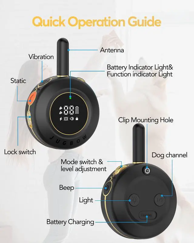 Alt view image 6 of 7 - Dog Shock Collar - 3/4 Mile Dog Training Collar with RemoteBlack